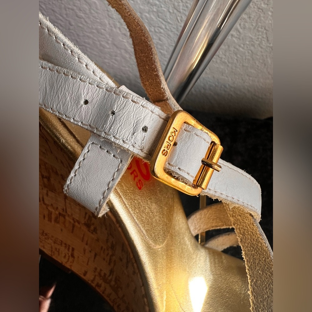 Michael Kors White Gold Wedge Sandals
ALL WHITE PARTY SUMMER WEAR - Picture 7 of 12